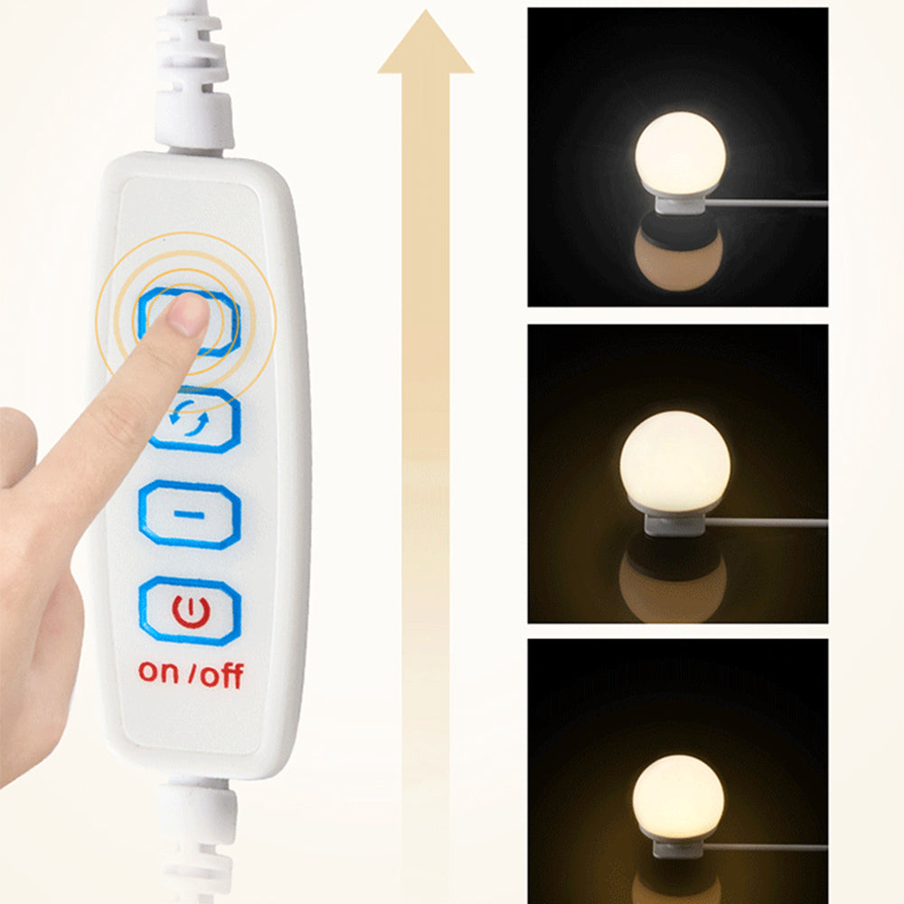 Dollcini Otthon Hollywood Lampă de Machiaj cu LED – 10 Becuri, Pentru Oglindă