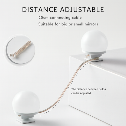 Dollcini Otthon Hollywood Lampă de Machiaj cu LED – 10 Becuri, Pentru Oglindă