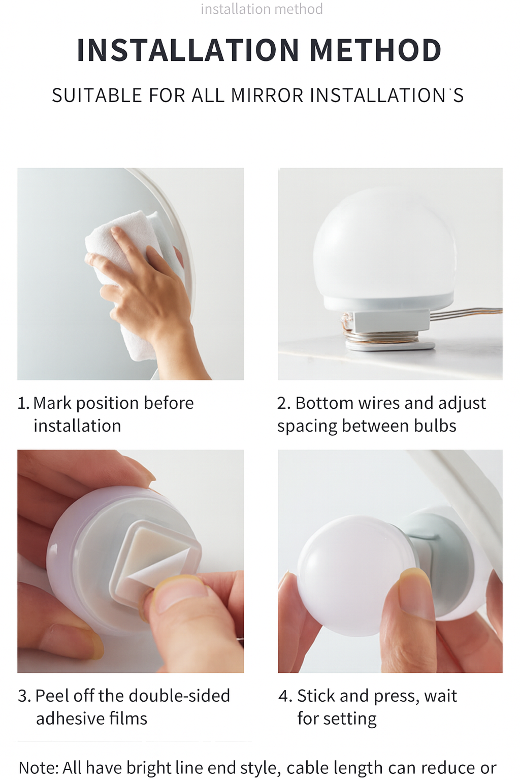 Dollcini Otthon Hollywood Lampă de Machiaj cu LED – 10 Becuri, Pentru Oglindă