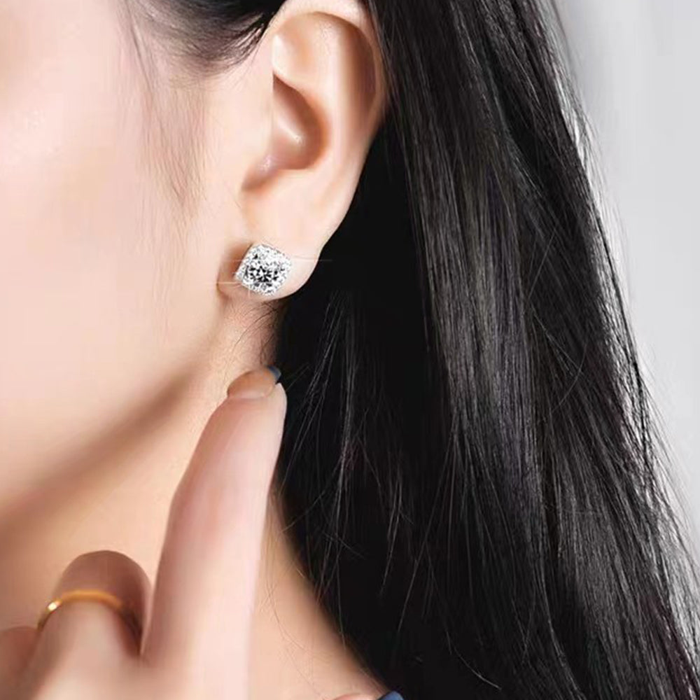 Dollcini Inel de Logodnă cu Moissanit – Reglabil, Argint 925, cu Cutie Cadou