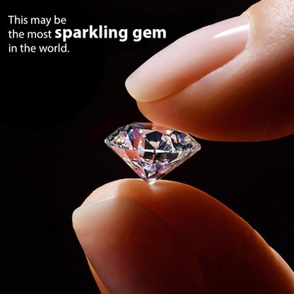 Dollcini Inel de Logodnă cu Moissanit – Reglabil, Argint 925, cu Cutie Cadou