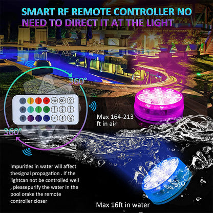 Dollcini, 4 buc. Iluminare pentru piscină, lumină ambientală, piscină, 100351, cu telecomandă