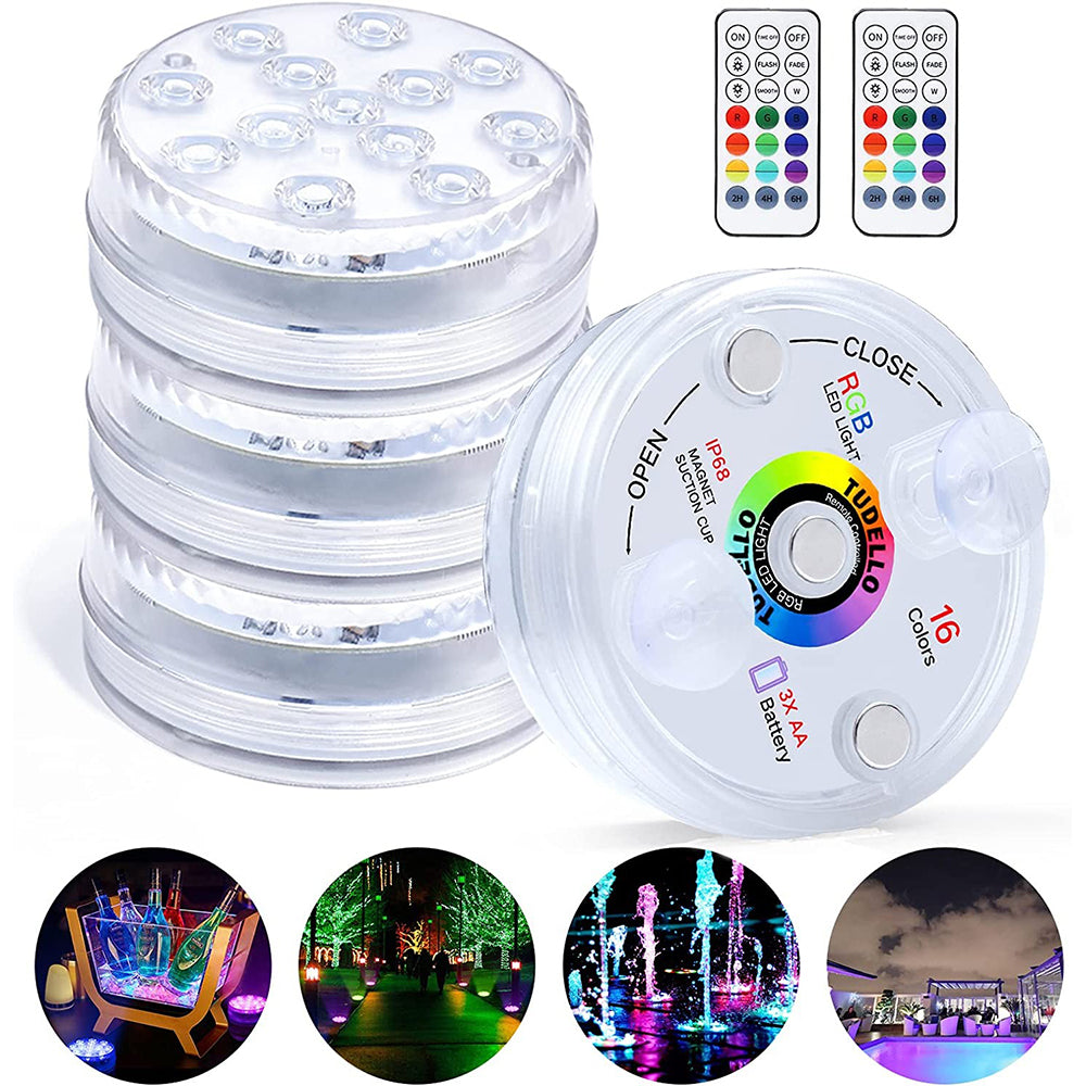Dollcini, 4 buc. Iluminare pentru piscină, lumină ambientală, piscină, 100351, cu telecomandă