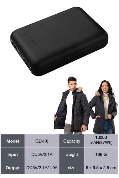 Dollcini Power Bank 10000mAh – Baterie Externă, 2xUSB, 1xType-C