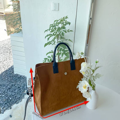 Geantă elegantă pentru laptop Dollcini pentru femei - Geantă profesională din piele PU pentru laptop, serviciu și călătorii, maro