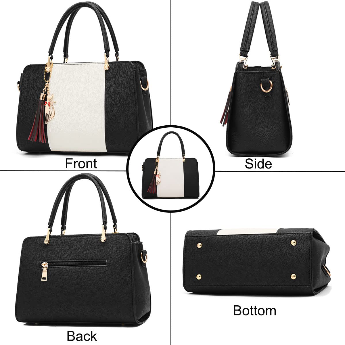 Dollcini, Geantă de umăr pentru femei, Geantă de mână la modă și elegantă, Geantă din piele PU, Geantă ocazională, Femeie/Călătorii/La muncă/Zilnic, 27 x 19 x 14 cm