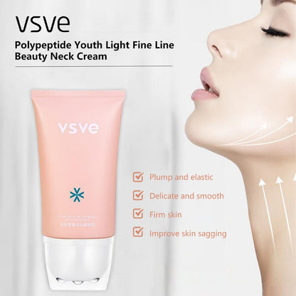Set intensiv de fermitate și antirid VSVE cu colagen – Mască facială hidratantă și lifting și cremă de gât cu peptide pentru o piele tânără și elastică