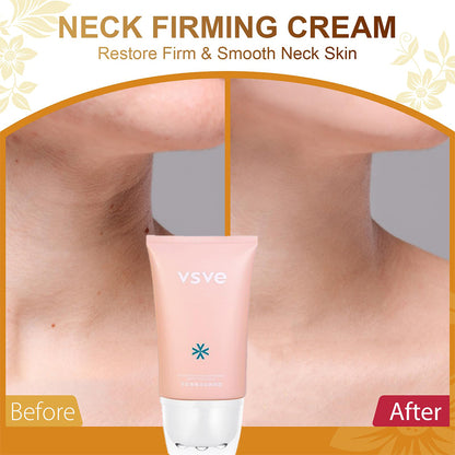 Set intensiv de fermitate și antirid VSVE cu colagen – Mască facială hidratantă și lifting și cremă de gât cu peptide pentru o piele tânără și elastică