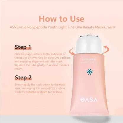 Set intensiv de fermitate și antirid VSVE cu colagen – Mască facială hidratantă și lifting și cremă de gât cu peptide pentru o piele tânără și elastică