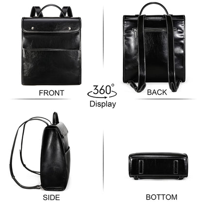 Dollcini valódi bőr női hátizsák – elegáns retro stílus, laptop rekesszel, üzleti és mindennapi használatra,Több színben