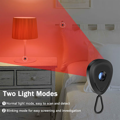 Detector Dollcini Mini cu cameră ascunsă – Compact și portabil, protecție a confidențialității, negru