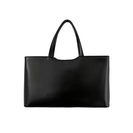 Geantă de mână Dollcini pentru femei din piele PU - Geantă mare și elegantă, în stil minimalist coreean, pentru uz zilnic și serviciu