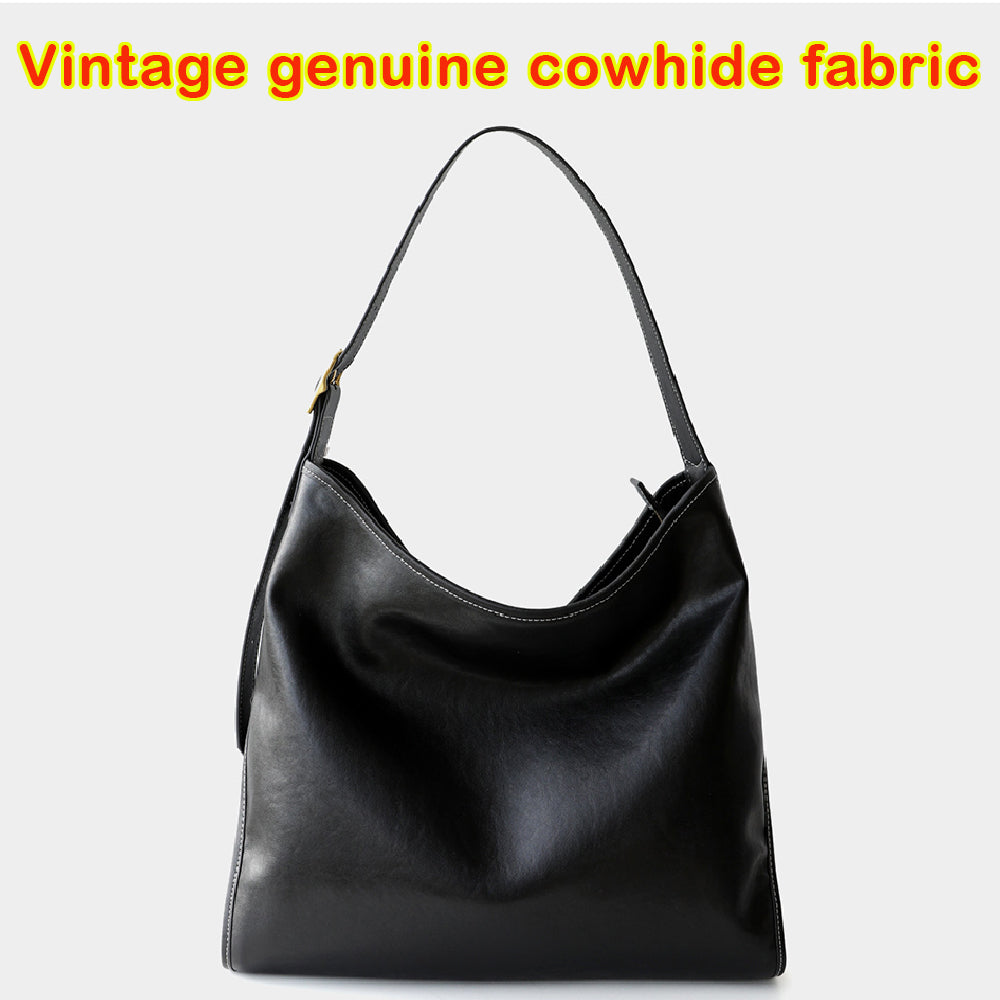 Dollcini Geantă de umăr din piele de vițel pentru femei – Elegantă, de dimensiuni mari