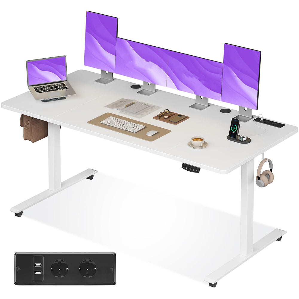 Dollcini Birou Reglabil pentru Acasă – Electric, cu Port USB