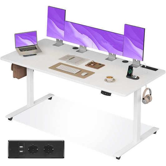 Dollcini Acasă, birou reglabil electric – cu porturi USB și design ergonomic