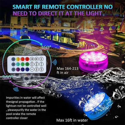 Dollcini Lampa pentru Piscină de Casă – Set de 4 bucăți, Lumină Ambientală Rezistentă la Apă