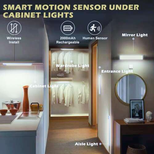 Dollcini Otthon Lampă LED Smart – Cu senzor de mișcare, Lumină rece, 21 cm