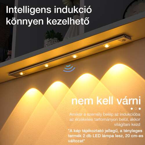 Dollcini Otthon Lampă LED Smart – Cu senzor de mișcare, Lumină rece, 21 cm