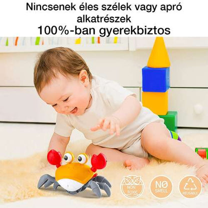 Dollcini Jucărie Interactivă Rac – Muzicală, cu LED-uri, pentru Dezvoltarea Abilităților
