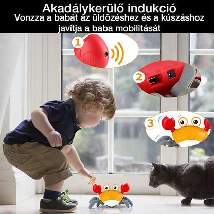 Dollcini Jucărie Interactivă Rac – Muzicală, cu LED-uri, pentru Dezvoltarea Abilităților