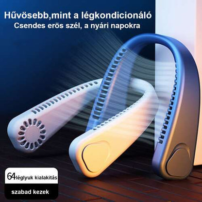Dollcini Ventilator Portabil pentru Gât – Răcire Silențioasă și Puternică, USB