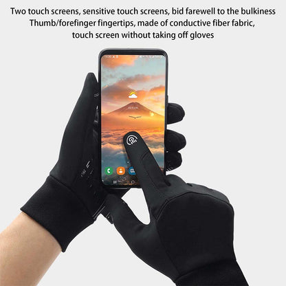 Dollcini Mănuși Sport Unisex Rezistente la Vânt – Cu Ecran Tactil, Negru