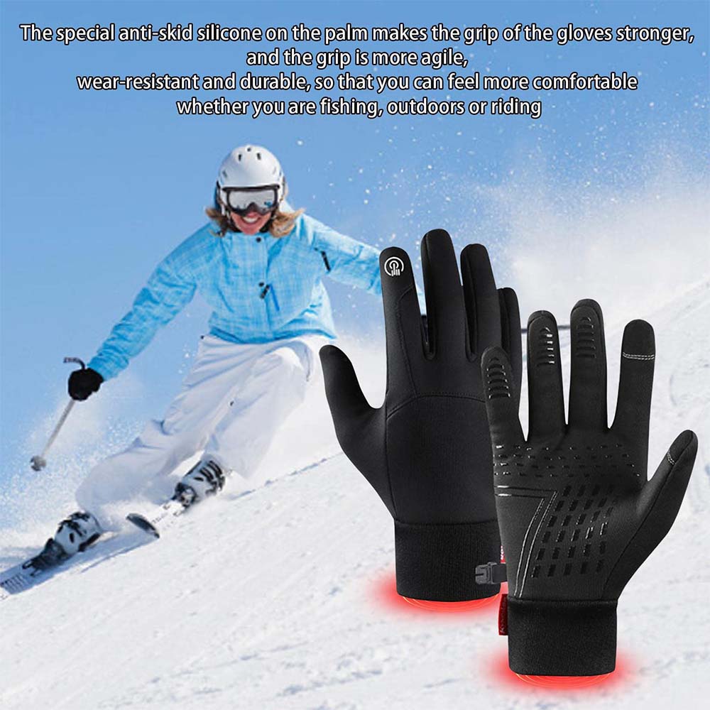 Dollcini Mănuși Sport Unisex Rezistente la Vânt – Cu Ecran Tactil, Negru