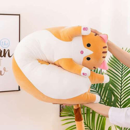 Dollcini Pisică de Pluș Lungă pentru Acasă – 60 cm, Gri