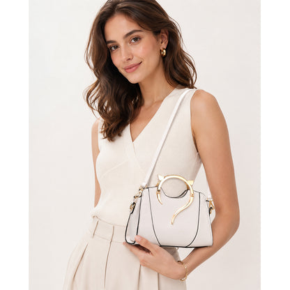 Dollcini Outlet Women's Handbag – Elegant, Cat-Handle, Beauty-Defect Product