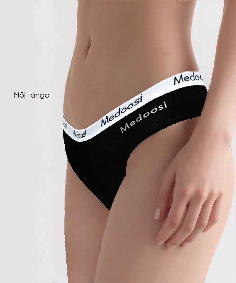 Dollcini, Tanga pentru femei, 95% bumbac + spandex - Multicolor, pachet de 6 bucăți