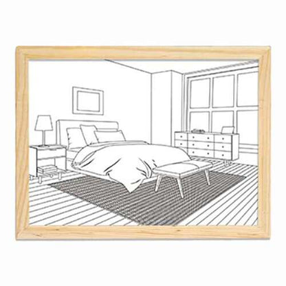 Dollcini Otthon Tablou de Perete cu Iluminare LED – Decor cu Ramă din Lemn și USB