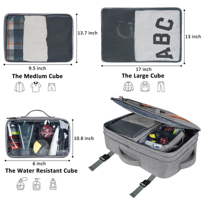Rucsac de călătorie minimalist extensibil Dollcini – cu buzunare organizatoare, compatibil cu companiile aeriene, negru