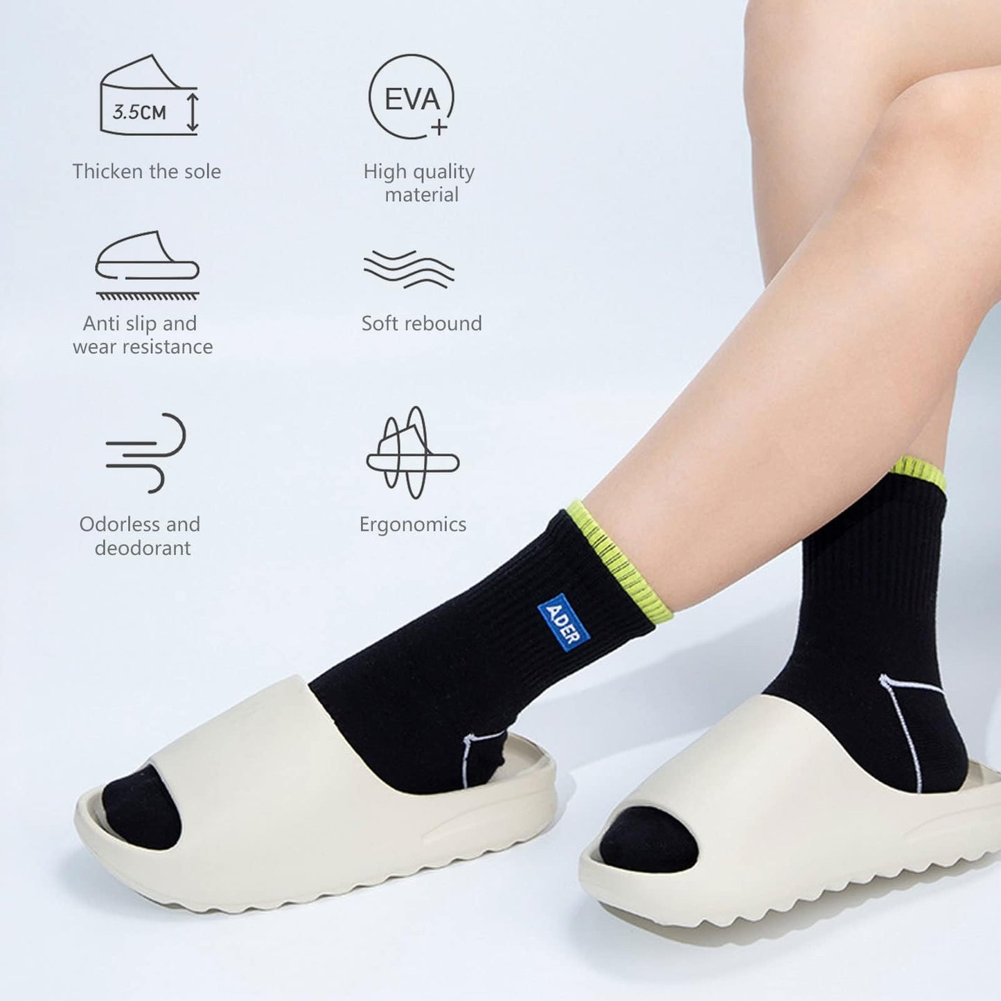 Dollcini Acasă, papuci de masaj moi, papuci unisex, papuci EVA cu talpă groasă, în mai multe culori, mărimi și stiluri, perfecte pentru acasă și baie