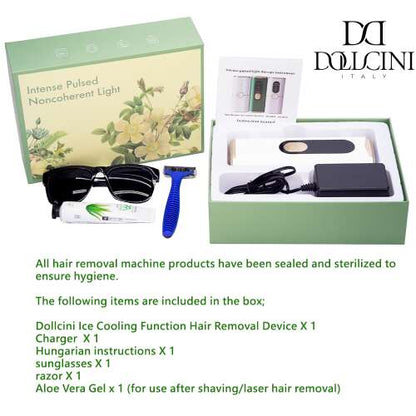 Epilare IPL Dollcini - Dispozitiv laser cu puls infinit rece, cu moduri reglabile, pentru întregul corp, pentru femei și bărbați