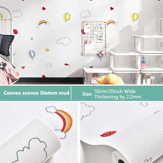 Dollcini Otthon Tapetă Autocolantă – Alb, cu Model Fin Granulat