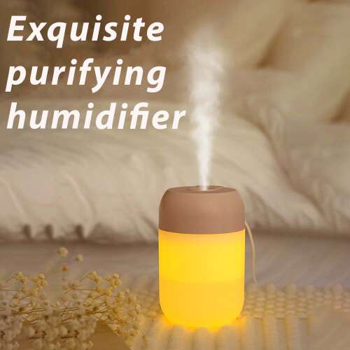 Dollcini Umidificator de Casă – Difuzor Aromaterapie cu Ulei Esențial cu Lumină Caldă Decorativă