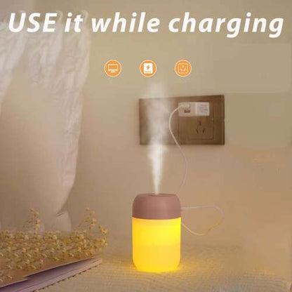 Dollcini Umidificator de Casă – Difuzor Aromaterapie cu Ulei Esențial cu Lumină Caldă Decorativă