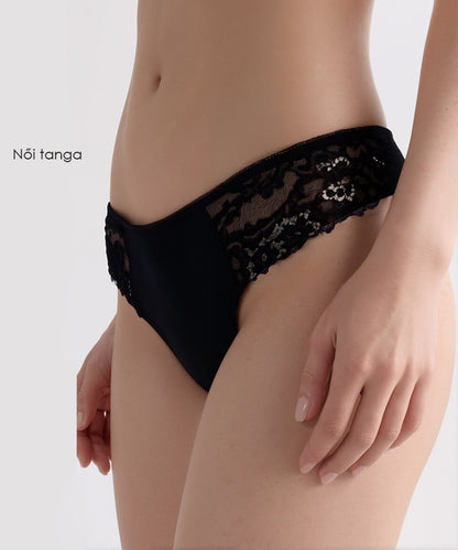 Dollcini, Tanga pentru femei, Chiloți din dantelă pentru femei, 95% bumbac + spandex - Multicolor, Pachet de 6 bucăți