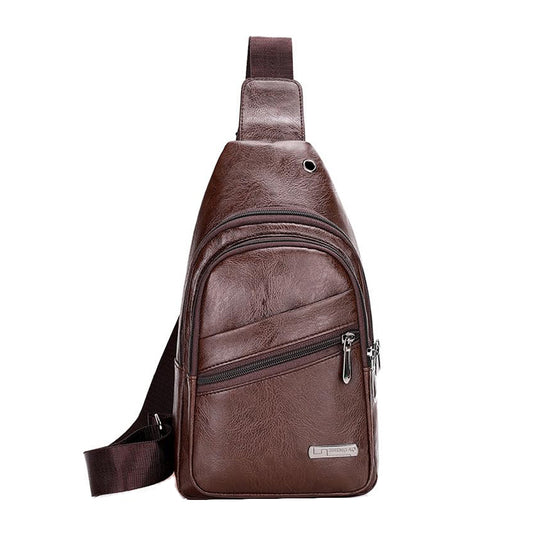 Dollcini Geantă de umăr pentru bărbați din piele ecologică – Stilată și compactă, urbană crossbody