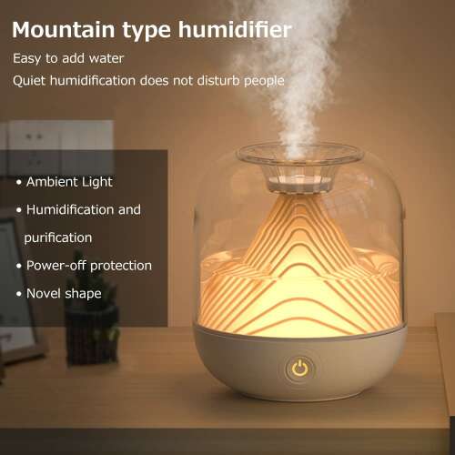 Dollcini Umidificator de Casă – Difuzor Aromaterapie cu Ulei Esențial cu Lumină Caldă Decorativă