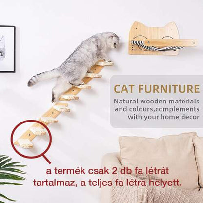 Dollcini Otthon Scară de Pisică de Perete – Material Lemn Sigur