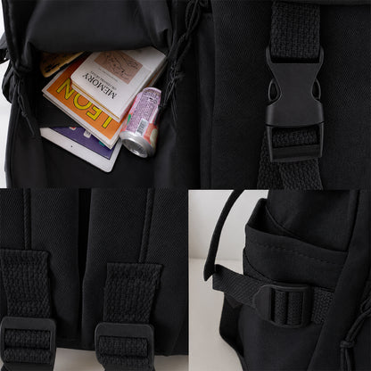 Dollcini Elegant Unisex School Bag – Stylish Black Backpack
