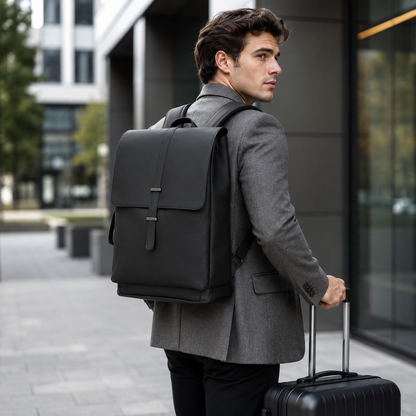 Dollcini Elegance Men's Backpack – Premium Waterproof Nylon Laptop Bag
