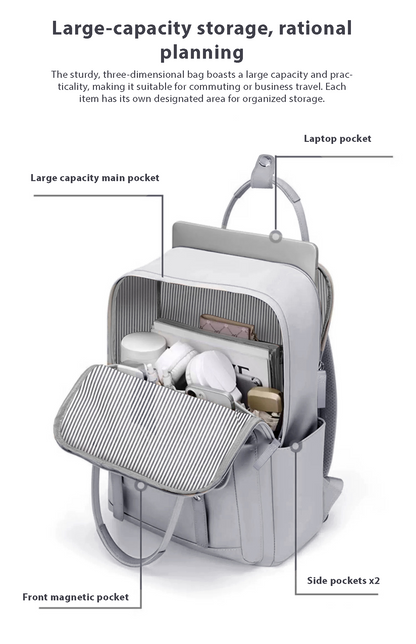 Dollcini, rucsac de călătorie business unisex – pentru laptop de 16”, extensibil, impermeabil (36–55L)