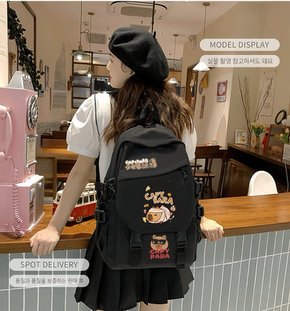 Dollcini Elegant Unisex School Bag – Stylish Black Backpack