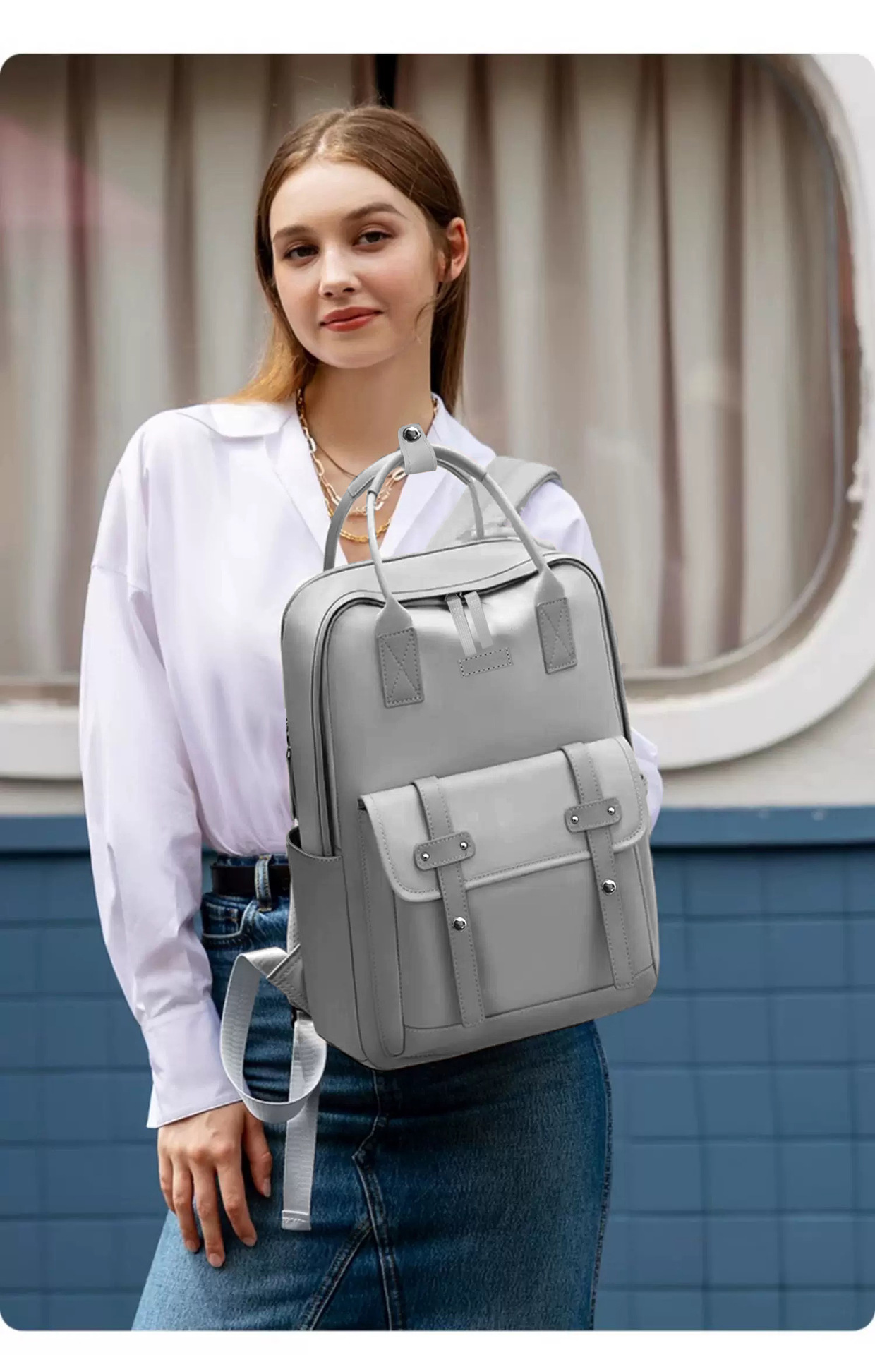Dollcini, rucsac de călătorie business unisex – pentru laptop de 16”, extensibil, impermeabil (36–55L)