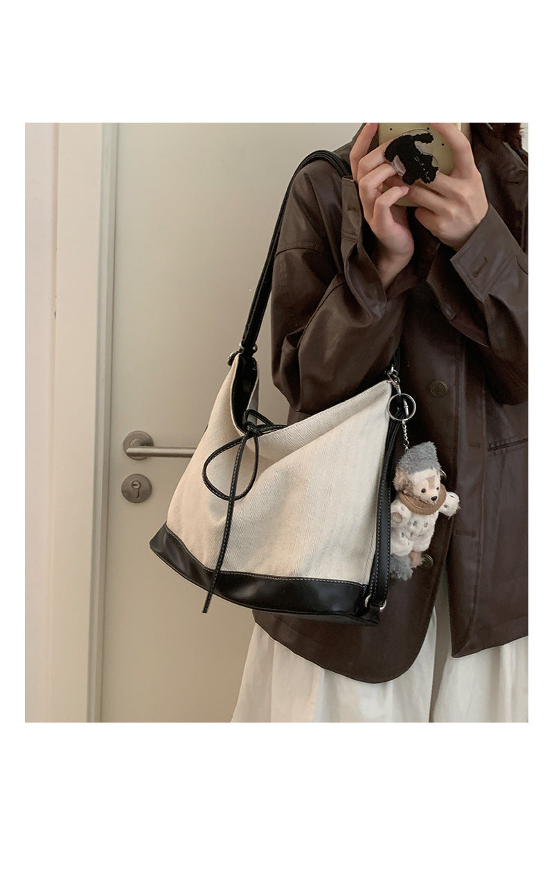 Dollcini Women's Convertible Backpack & Shoulder Bag – Urban Simplicity, Canvas Material, Zippered