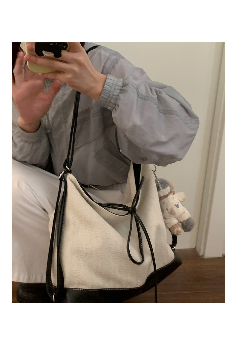 Dollcini Women's Convertible Backpack & Shoulder Bag – Urban Simplicity, Canvas Material, Zippered