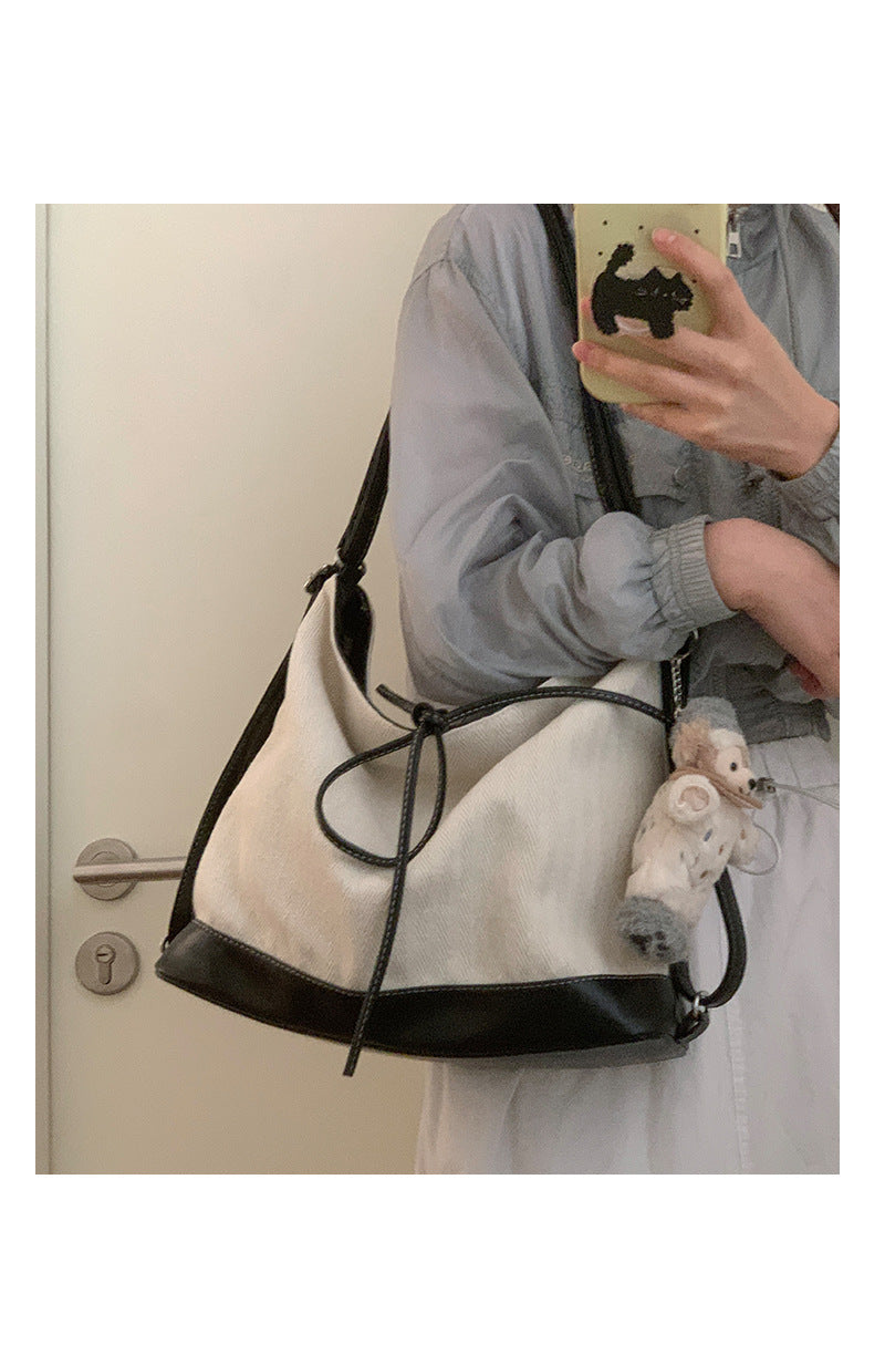 Dollcini Women's Convertible Backpack & Shoulder Bag – Urban Simplicity, Canvas Material, Zippered