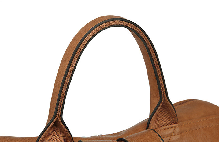 Dollcini Women's European–American Retro Backpack and Shoulder Bag – Multi-Compartment, Faux Leather, For Everyday Use